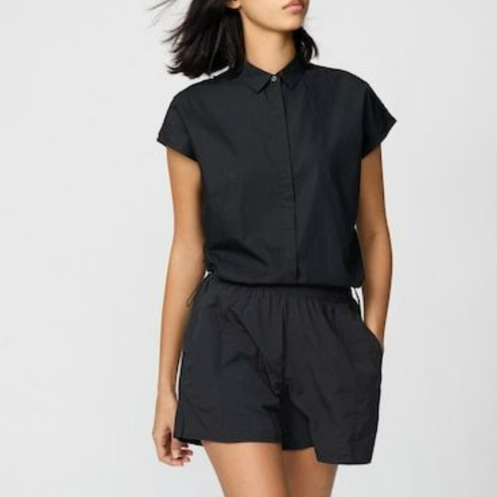 NWT Uniqlo C cropped shirt with drawstring XS